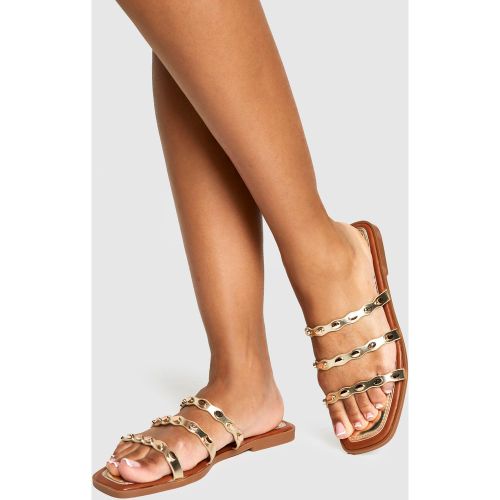 Sandales Mé"Tall"isées À Clous - 36 - boohoo - Modalova