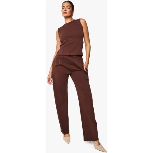 Jogging Droit À Coutures Apparentes - 34 - boohoo - Modalova