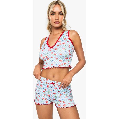 Ensemble De Pyjama À Bordures Contrastantes Et Short - 34 - boohoo - Modalova