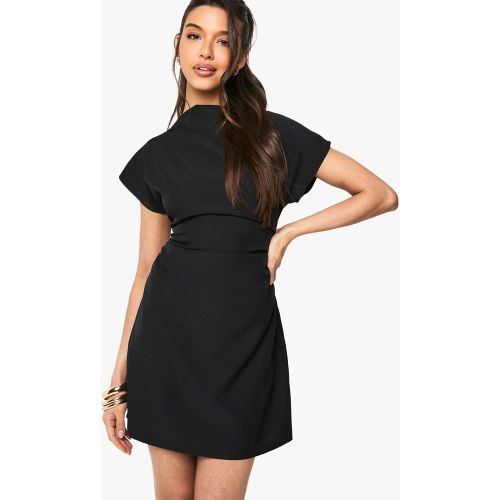 Robe Courte Froncée À Col Ouvert - 36 - boohoo - Modalova