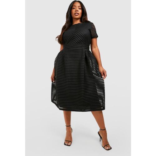 Grande Taille - Robe Mi-Longue Ample Texturée - 44 - boohoo - Modalova