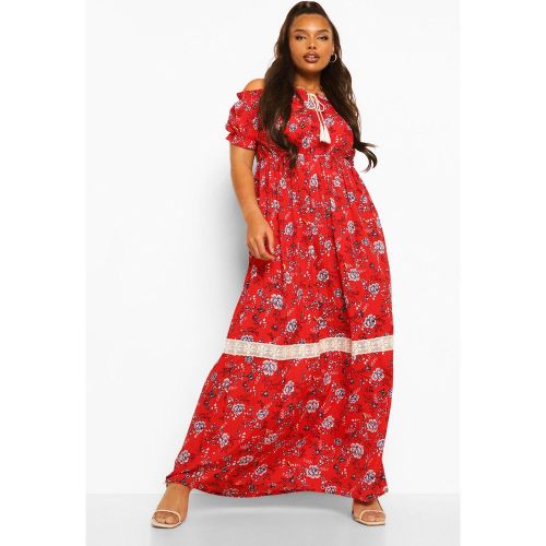 Grande Taille - Robe Longue Style Bohème À Épaules Dénudées - 52 - boohoo - Modalova