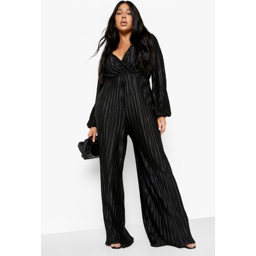 Grande Taille - Combinaison Large Effet Plissé - 44 - boohoo - Modalova
