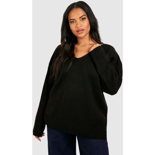 Grande Taille - Pull Oversize À Col Et Dos En V - 44-46 - boohoo - Modalova