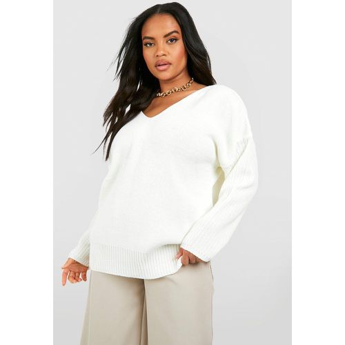 Grande Taille - Pull À Col Et Dos En V - - 24-26 - boohoo - Modalova