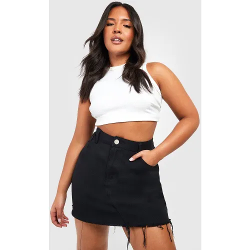 Grande Taille - Jupe En Jean Taille Haute - 44 - boohoo - Modalova