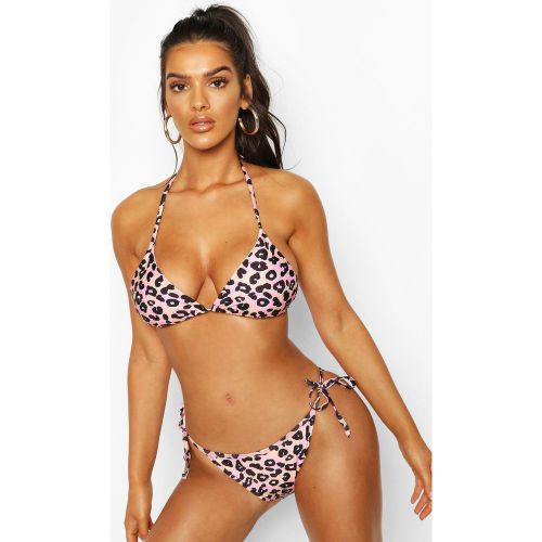 Ensemble De Maillot De Bain Triangle À Imprimé Léopard - 36 - boohoo - Modalova