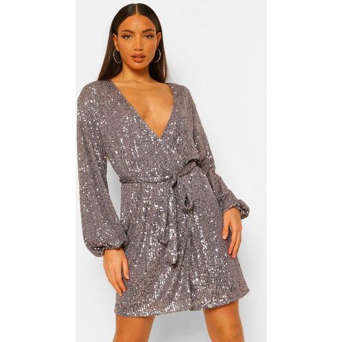 Tall" - Robe Pailletée À Ceinture - 36 - boohoo - Modalova