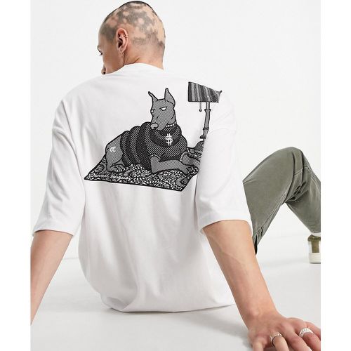 T-shirt oversize à imprimé chien - Crooked Tongues - Modalova