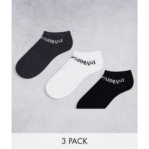 Emporio Armani - Bodywear - Lot de 3 paires de chaussettes de sport - Noir/blanc/gris - Emporio Armani Bodywear - Modalova