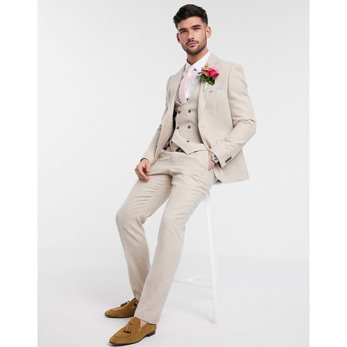 Pantalon de costume de mariage coupe slim en tweed - Harry Brown - Modalova