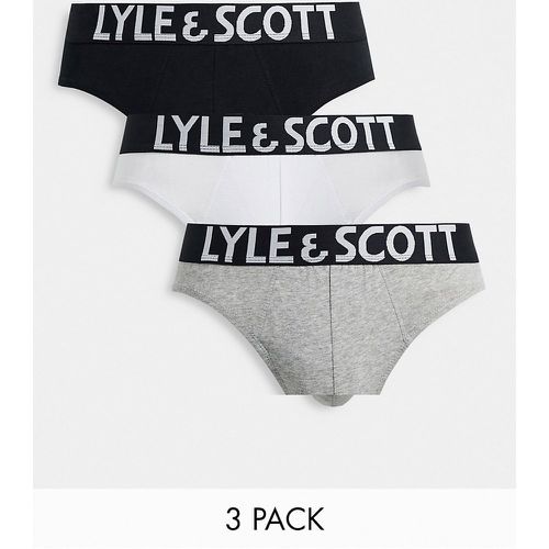Lyle & Scott - Bodywear Ryder - Lot de 3 slips - Noir/blanc/gris - Lyle & Scott Bodywear - Modalova