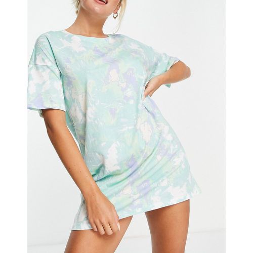 Emily - T-shirt de pyjama oversize en coton biologique effet tie-dye - clair - Exclusivité - Lindex - Modalova