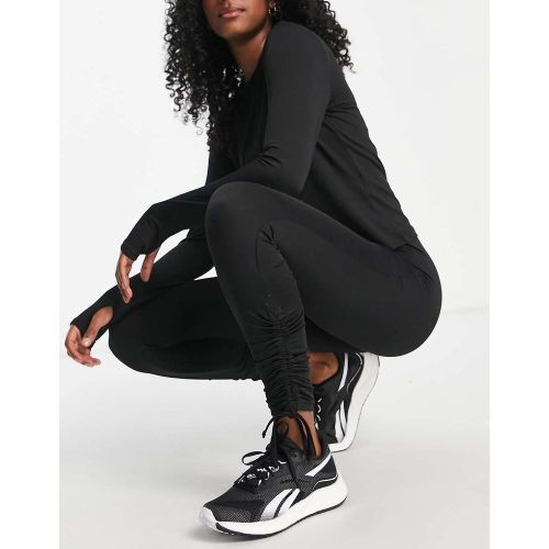 Threadbare - Fitness - Legging de sport d'ensemble froncé et noué sur les côtés - Threadbare Fitness - Modalova