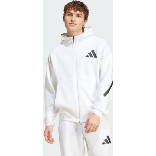 Z.n.e. Full-zip Hooded Track Manteaux blousons - Blanc - Taille: XS - Poly Mesh - Foot Locker - Adidas - Modalova