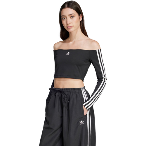 S Off Shoulder T-Shirts - Noir - Taille: 34/XS - Poly Jersey - Foot Locker - Adidas - Modalova