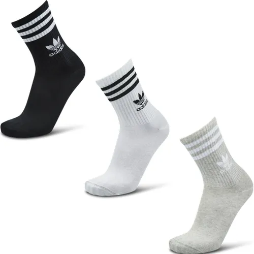 Solid Crew 3 Pack Unisexe Chaussettes - Blanc - Taille: 37-39 - Foot Locker - Adidas - Modalova