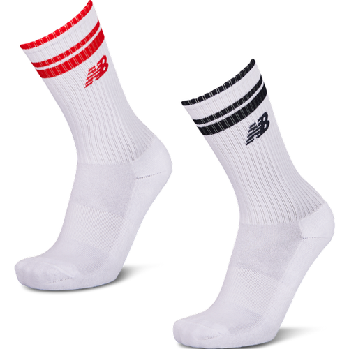 Crew 2 Pack Unisexe Chaussettes - Blanc - Taille: 35-38 - Coton - Foot Locker - New Balance - Modalova