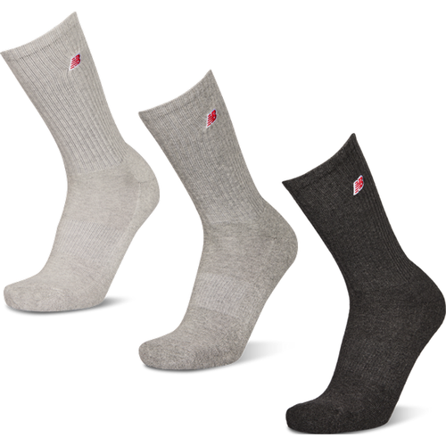 Crew 3 Pack Unisexe Chaussettes - Gris - Taille: 35-38 - Coton - Foot Locker - New Balance - Modalova