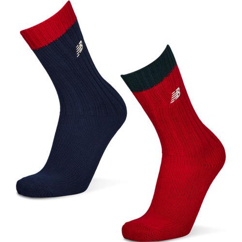 Crew 2 Pack Unisexe Chaussettes - Bleu - Taille: 35-38 - Coton - Foot Locker - New Balance - Modalova