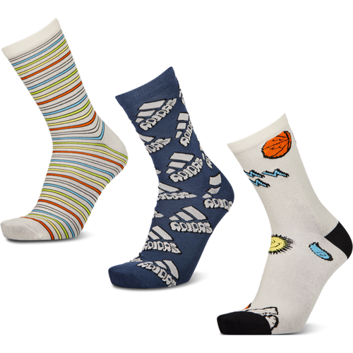 Kids Crew 3 Pack Unisexe - Chaussettes, Blanc - Taille 27-30 - Adidas - Modalova
