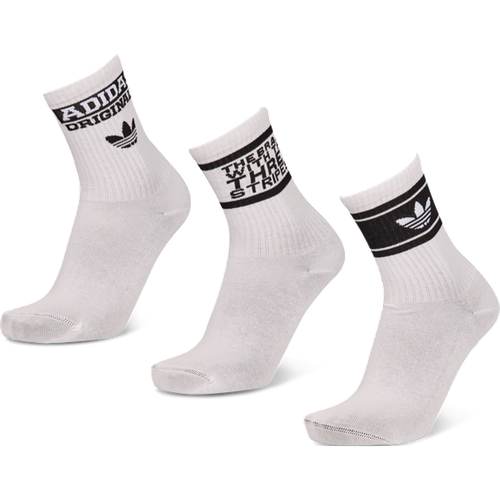 Mid Cut Crew 3 Pack Unisexe - Chaussettes, Blanc - Taille 37-39 - Adidas - Modalova
