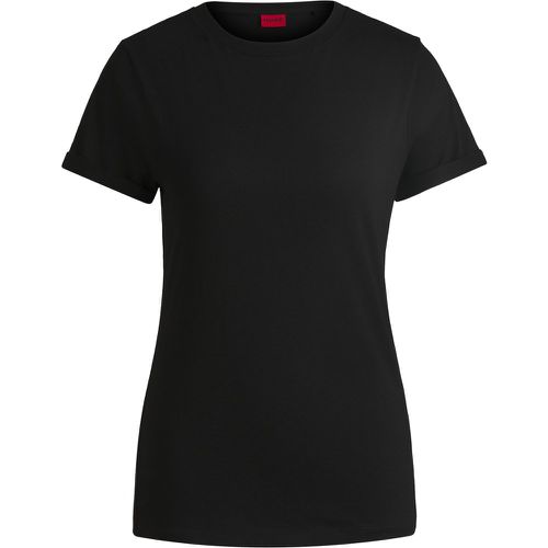 T-shirt Slim en jersey de coton à logo imprimé - HUGO - Modalova