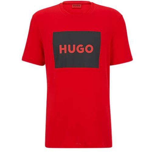 T-shirt en coton avec étiquette logo - HUGO - Modalova