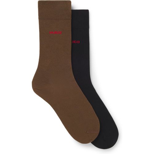 Lot de deux paires de chaussettes mi-mollet en tissu stretch - HUGO - Modalova