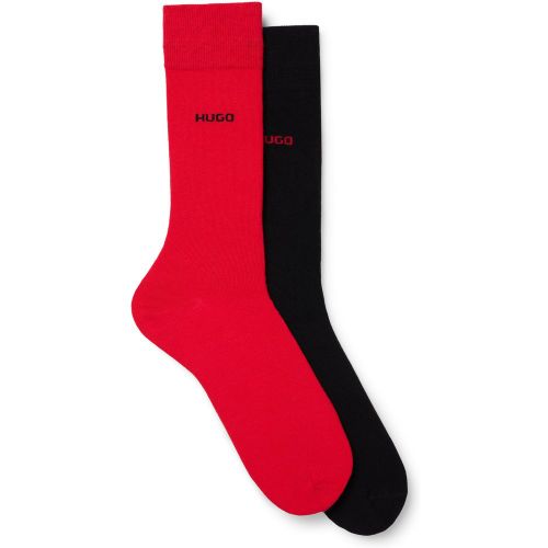 Lot de deux paires de chaussettes mi-mollet avec logos - HUGO - Modalova