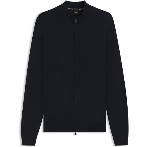 Gilet zippé en maille de laine vierge - Boss - Modalova