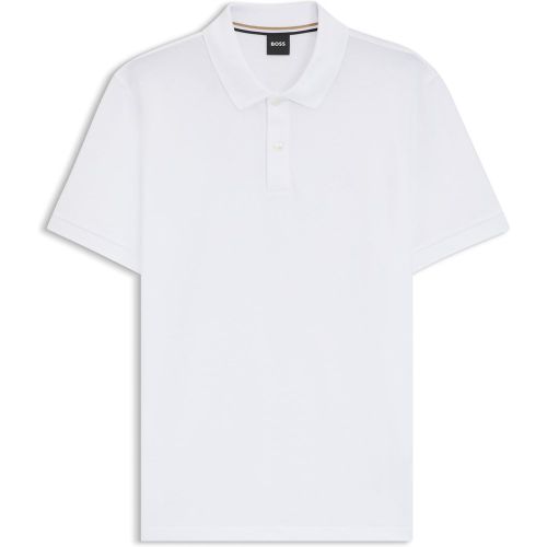 Polo Pallas en piqué de coton avec détails logotés - Boss - Modalova