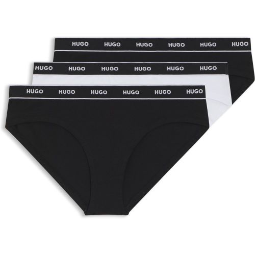 Lot de trois slips en coton stretch - HUGO - Modalova