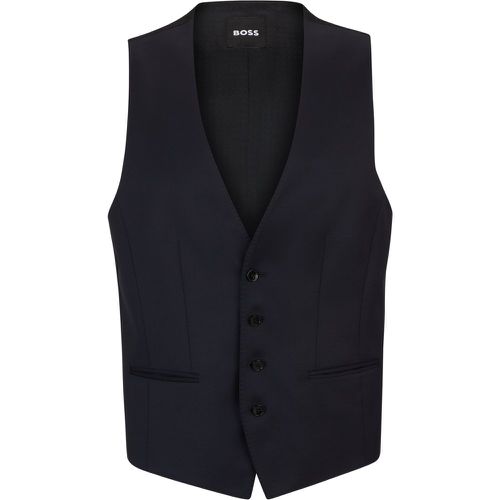 Gilet Slim en sergé de laine vierge - Boss - Modalova