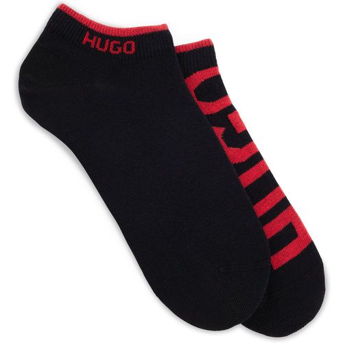 Lot de deux paires de chaussettes basses en coton mélangé à logos - HUGO - Modalova