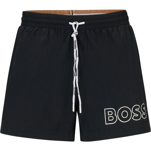 Short de bain à séchage rapide avec logo contouré - Boss - Modalova