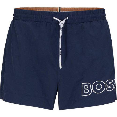 Short de bain à séchage rapide avec logo contouré - Boss - Modalova