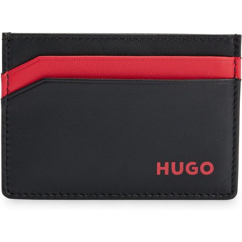 Porte-cartes en cuir avec logo - HUGO - Modalova