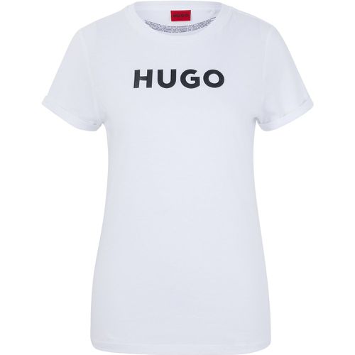 T-shirt Slim Fit en jersey de coton à logo - HUGO - Modalova