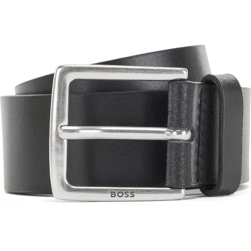 Ceinture en cuir italien avec boucle en métal à effet vieilli - Boss - Modalova