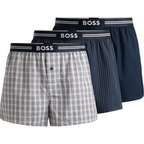 Lot de trois shorts de pyjama en popeline de coton - Boss - Modalova