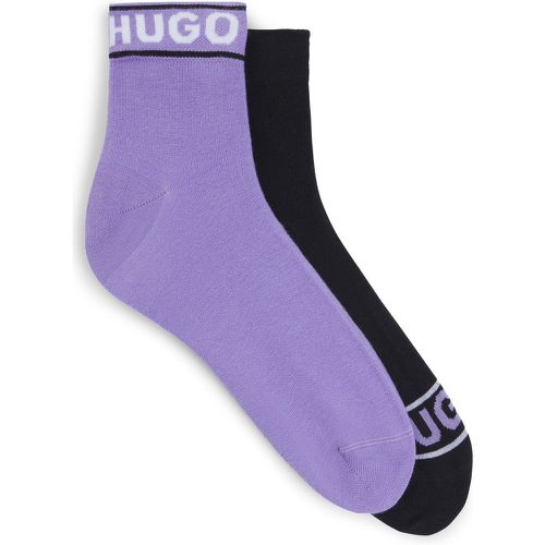 Lot de deux paires de chaussettes courtes avec logos - HUGO - Modalova