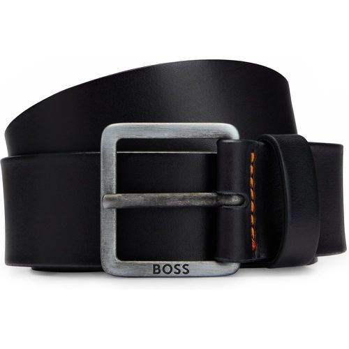 Ceinture en cuir avec boucle à logo gravé - Boss - Modalova