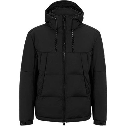 Veste à capuche déperlante en matières mélangées - Boss - Modalova
