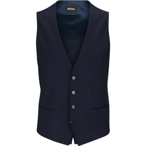 Gilet Slim Fit en laine vierge mélangée - Boss - Modalova