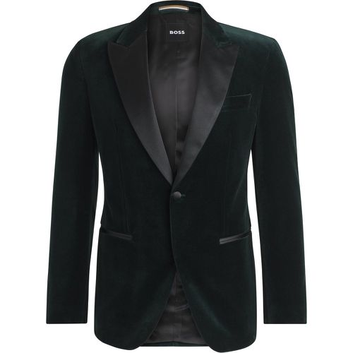 Veste de smoking Slim Fit en velours de pur coton - Boss - Modalova