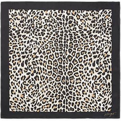 Foulard carré en pure soie à imprimé saisonnier - HUGO - Modalova