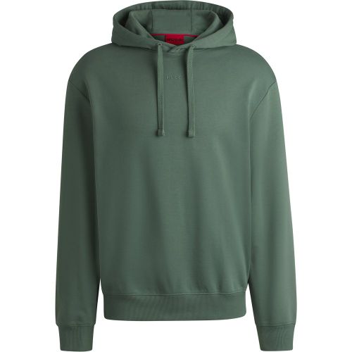 Sweat à capuche Relaxed en molleton de coton avec logo imprimé - HUGO - Modalova