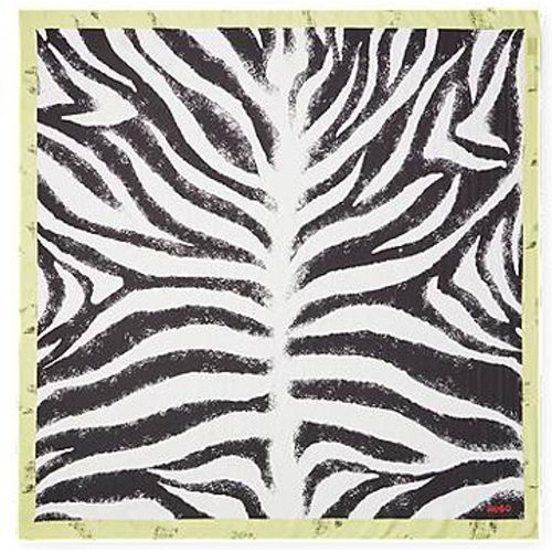 Foulard carré en pure soie à imprimé saisonnier - HUGO - Modalova