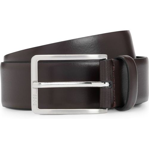 Ceinture en cuir italien avec boucle à logo gravé - Boss - Modalova